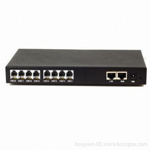 VoIP PBX, Based on Open Source uClinux with GUI Web Interface, IP08 with 8 Ports FXS/FXO